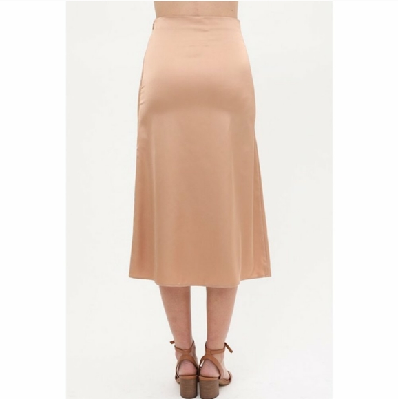 Satin Midi Skirt - Picture 3 of 8